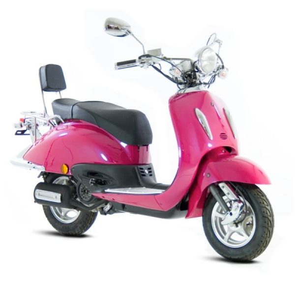 The Retro Mustang 50cc In Stock With Free Colour Coded Top Box and Screen