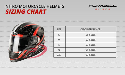 Motorcycle Helmet Size Chart Uk